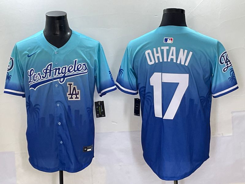Men 2025 Los Angeles Dodgers 17 Ohtani Blue Nike MLB Jersey Daoqite style 8